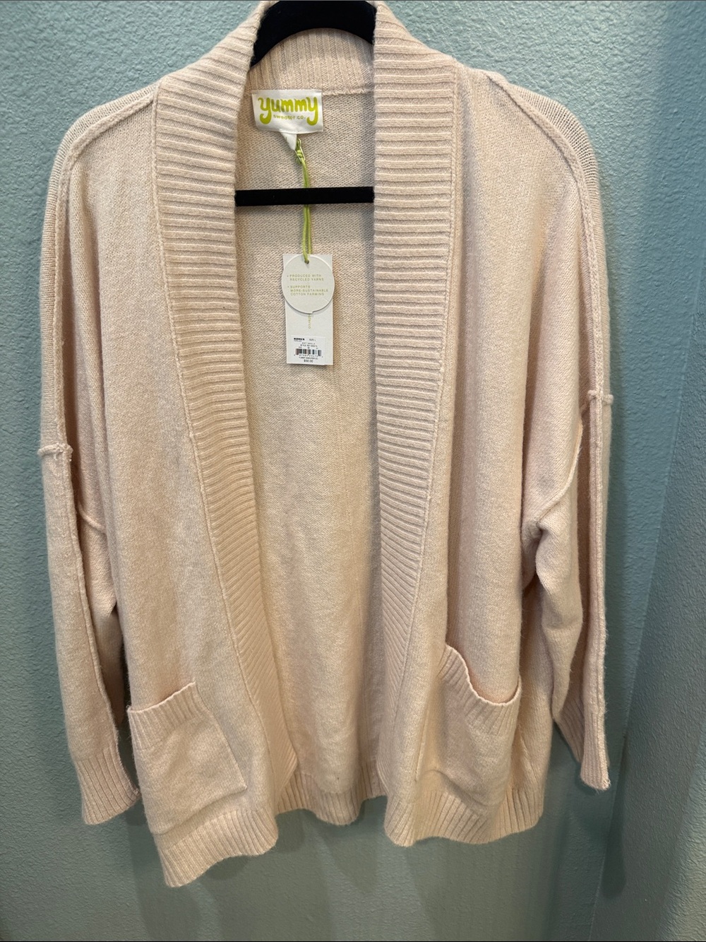 Yummy Sweater Co Women's Open-Front Cardigan Sweater Large NWT